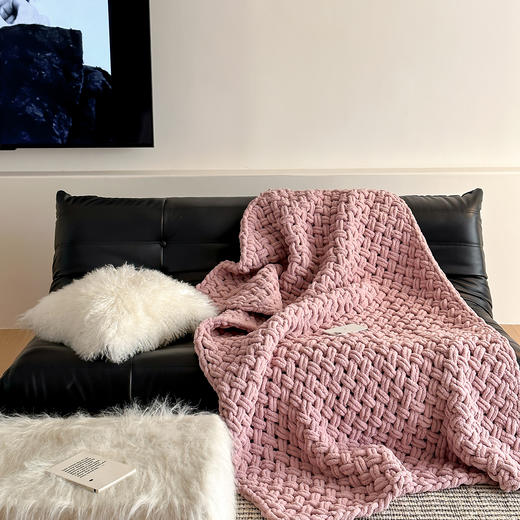 【双旦秒杀】自然醒ins粗针半边绒手工沙发毯床尾毯家居毛毯MT（不参与优惠券） 商品图4