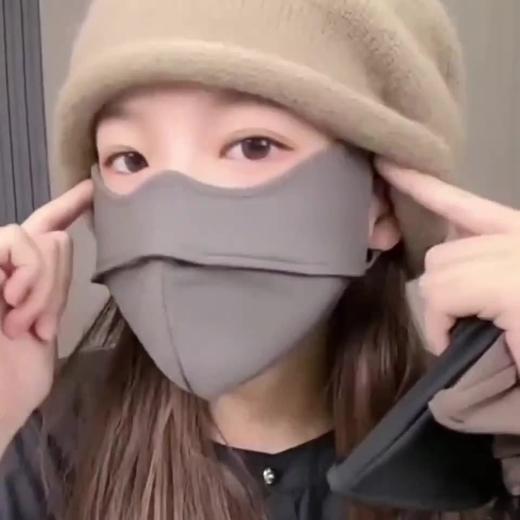 2件更优惠！【超细柔肤原纱❗️丝滑无感贴合】5D立体鱼骨口罩秋冬保暖加厚面罩女款高颜值护眼角防透气防风防寒。ja 商品图2