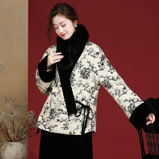 新中式国风羽绒服，冬款中国风提花长袖百搭款OY24390 商品图3