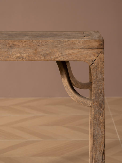 清早期	榉木霸王枨四面平条桌 商品图3