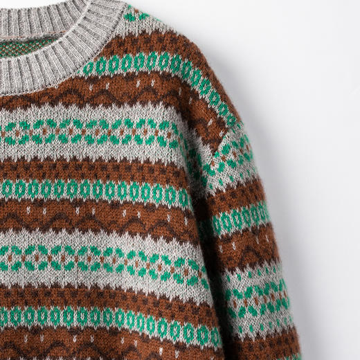 S·Y·C【LP雪景】重磅重工绞花加厚100纯山羊 绒毛衣女CYR240273 商品图2