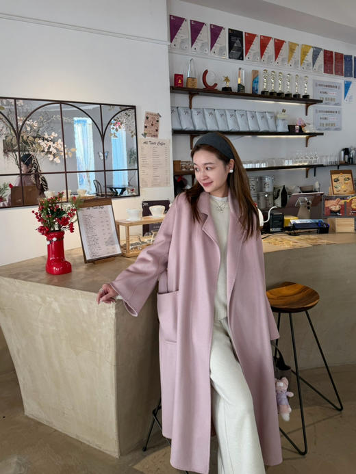 2511312   50羊绒 经典浴袍款大衣 商品图3