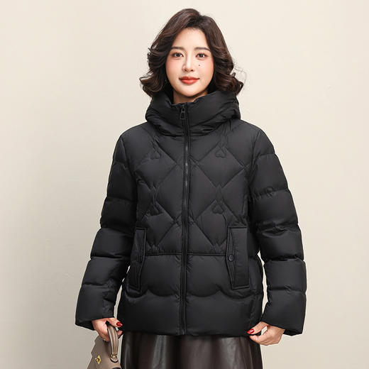 女士19031连帽短款羽绒服 90鸭绒（常熟羽绒服工厂购 ） 商品图3