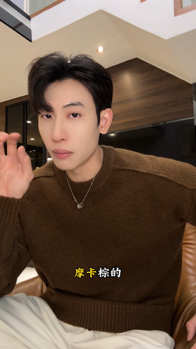 88007SDSA男士秋冬新款痞帅男装简约纯色圆领毛衣百搭时尚宽松针织衫