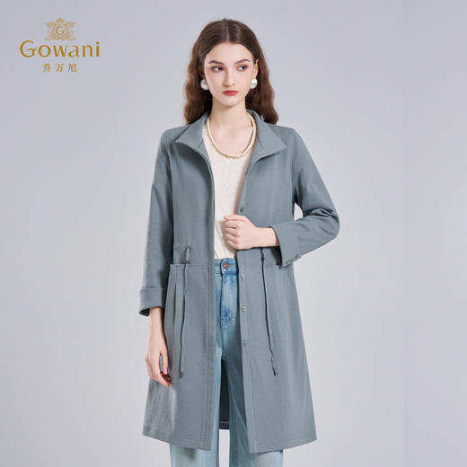 【绵羊毛】乔万尼秋冬新款绵羊毛大衣重磅羊毛收腰保暖外套EI4A571 商品图2