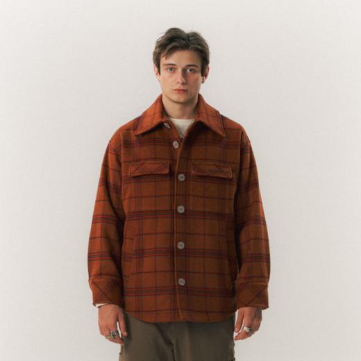 GRAM法兰绒衬衫运动休闲复古翻领外套男新款UPPERVOID二普纬度 商品图1