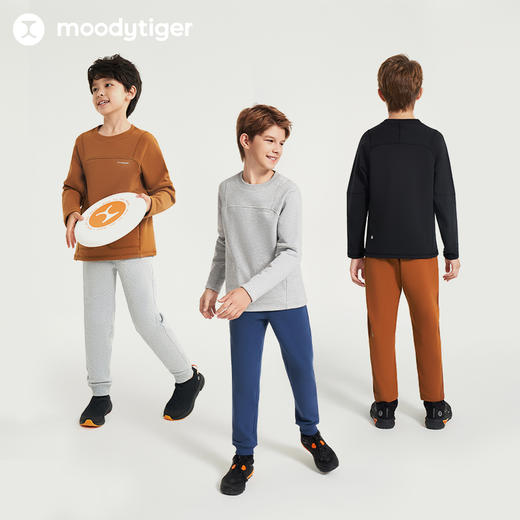 男童卫衣新款抓绒防风保暖圆领套头运动衫【DR】44110307 商品图4