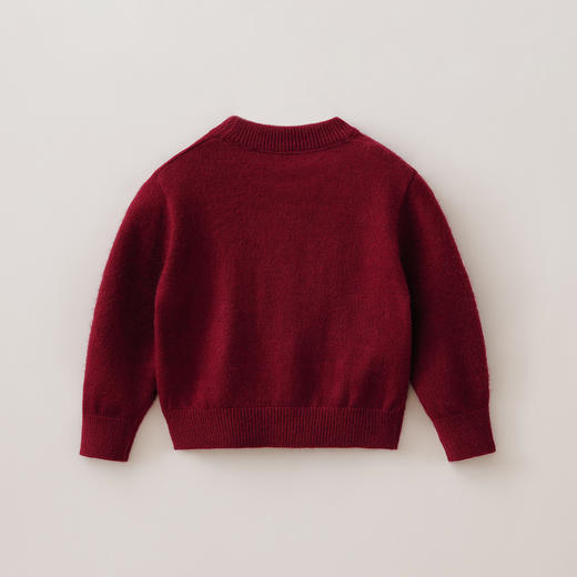 马克珍妮女童玩偶小熊针织红毛衣2025年冬装新款551891 商品图2