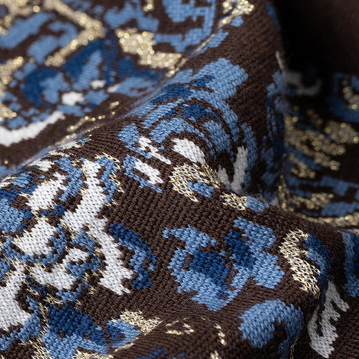 【林栖设计小店】生活在左毛织连衣裙改良马面裙2025秋冬新款提花长裙1954272 商品图7