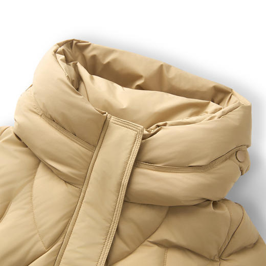 防风保暖加厚系带收腰90白鸭绒过膝长款羽绒服WLZD2514408 商品图3