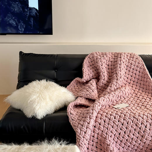 【双旦秒杀】自然醒ins粗针半边绒手工沙发毯床尾毯家居毛毯MT（不参与优惠券） 商品图6