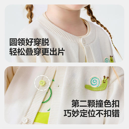 [艺术家联名]迷你巴拉巴拉男女童宝宝开衫冬柔软纯棉萌趣圆领毛衣 商品图4