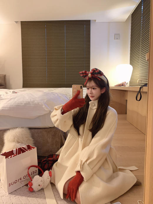 金蘑菇菇 sn*del新年季 Holiday新年大衣 / 年末氛围 复古千金感 商品图3