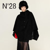 N°28 山羊绒连帽斗篷毛呢外套女秋冬复古宽松显瘦中长款呢子大衣8855A1D597  商品缩略图1