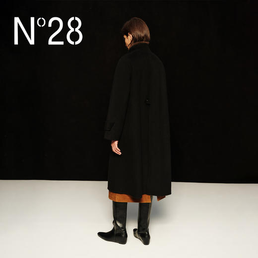 N°28 冬款山羊绒毛呢大衣宽松廓形长款过膝呢子外套8855A1D599  商品图3
