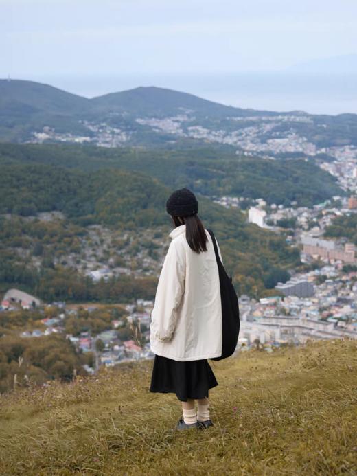 步履不停/5D25010C/100羊毛填充超轻保暖立领中长款棉服 商品图3