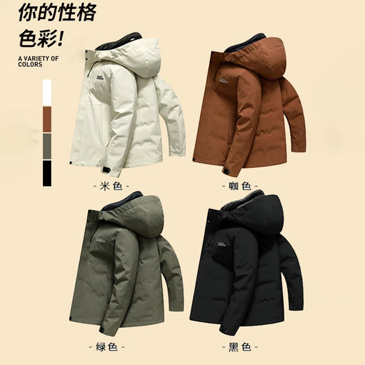 半身缘男女装 冬季男女同款情侣款一衣三穿防风衣蓄热羽绒服2356 商品图7