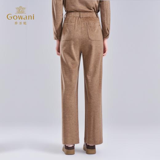 乔万尼新品100%绵羊毛高级感立体剪裁质感显瘦直筒裤ED4F738 商品图4