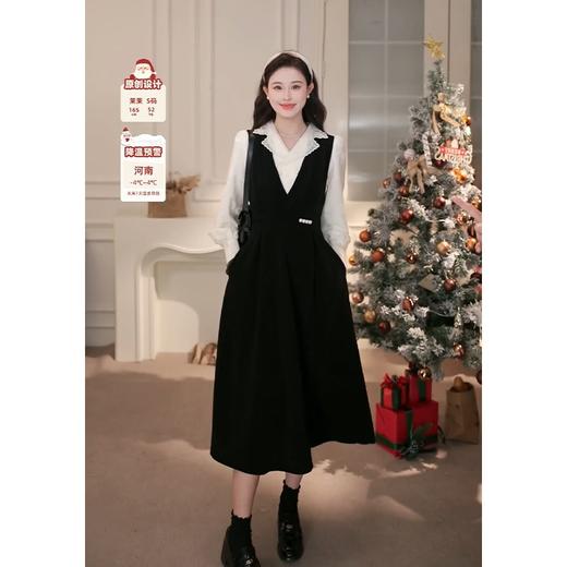鹿向南「春日序曲」法式衬衫背心裙套装女秋冬2024新款气质连衣裙QYM002442/QYM002446 商品图1