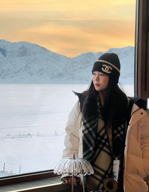 香家冬季新款熊猫帽毛线羊毛针织帽 商品图11