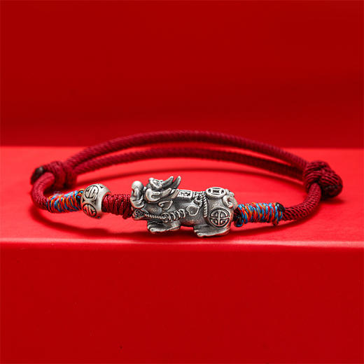 【普陀山】招财貔貅纯银手链-普陀山发货 商品图2