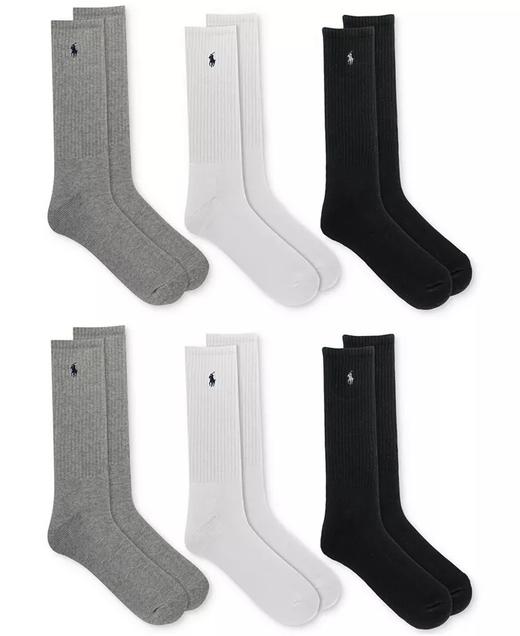 黑五好折！RL拉夫劳伦男生棉袜6双装 380直邮到手 商品图2