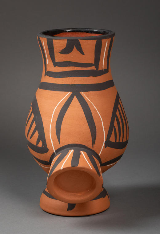 独角鹿西洋古董1958年代西班牙艺术巨匠毕加索与法国Madoura工坊合作出品限量装饰陶瓶「Chouette Mate (A.R.405) 哑光猫头鹰 405」 商品图5