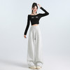 【限时秒杀】西遇慵懒风休闲卫裤女冬季新款阔腿宽松直筒垂感运动裤子SS051869 商品缩略图1