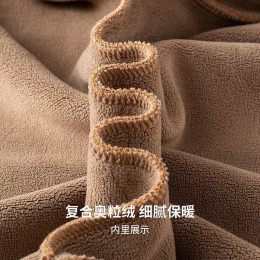 华夫格加绒保暖圆领卫衣 商品图9