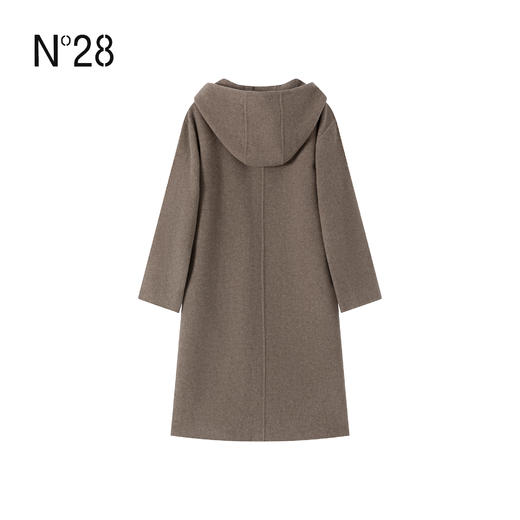 N°28 2025秋冬新款通勤风显瘦韩版宽松复古毛呢外套女中长款8855A1D573  商品图1