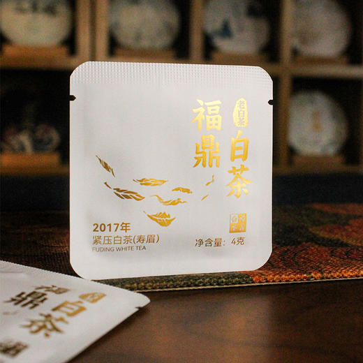 鼎茗荟丨枯荷闻雨 寿眉 福鼎白茶 2017年 80g（4g*20袋）盒装 商品图2