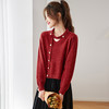 设计感V领毛衣宽松，高级感洋气减龄针织打底衫好看上衣HR-XFY-3273 商品缩略图1