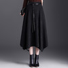 加厚毛呢不规则半身裙，秋冬季新款遮胯中长款高腰a字裙 商品缩略图3