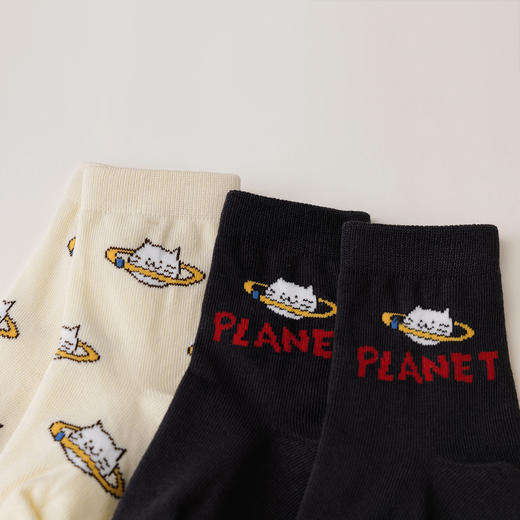 马克珍妮男童四季穿猫咪星球短袜2025年新款551896 商品图3