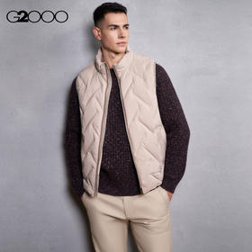 G2000男装FW25商场同款【防泼水/防静电/多面弹】保暖羽绒马甲58193018
