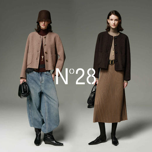 N°28【颗粒羊绒】毛呢外套女秋季高级感绵羊毛上衣8855A1D721 商品图2