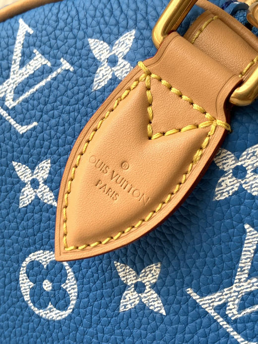 秋冬特惠💰1600 渠道级LV【全钢五金 MB163c01变码芯片】te级LV 全套包装 M24424蓝色 本款Speedy P9 Bandoulière25手袋 商品图6