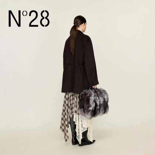 N°28 秋冬山羊绒毛呢外套绳收腰显瘦呢子大衣 8855A1D596  商品图3