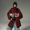 N°28 山羊绒呢大衣女秋冬中长款带围巾设计毛呢外套8855A1D697  商品缩略图2