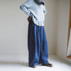 绽放798朵/牛仔很忙·立体裁剪半腰松紧气球感牛仔裤复古显瘦长裤 商品缩略图2
