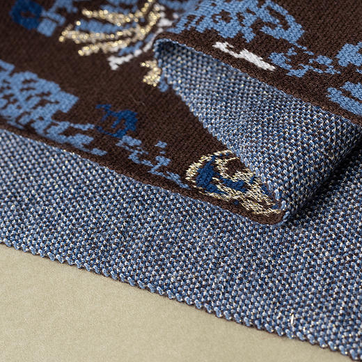 【林栖设计小店】生活在左毛织连衣裙改良马面裙2025秋冬新款提花长裙1954272 商品图6