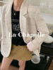 拉夏贝尔/La Chapelle高级感重工编织小香风外套~翻领双排扣廓形西装 商品缩略图1