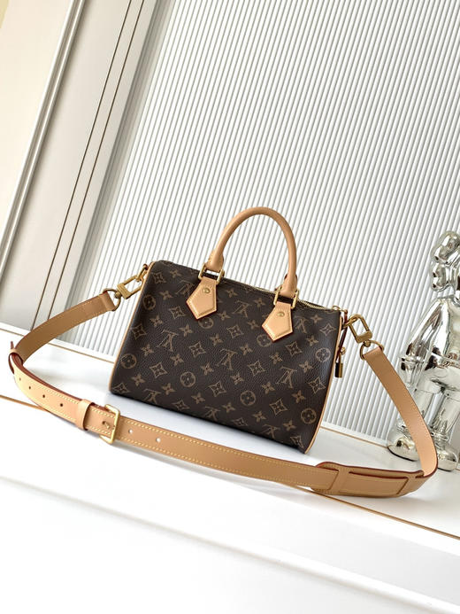 秋冬特惠💰1600 渠道级LV【全钢五金 MB163c01变码芯片】te级LV 全套包装 M24443老花 本款Speedy P9 Bandoulière25手袋 商品图2