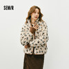 森马外套女冬季仿羊羔毛摇粒绒立领宽松图案2025新款时尚复古夹克 商品缩略图1