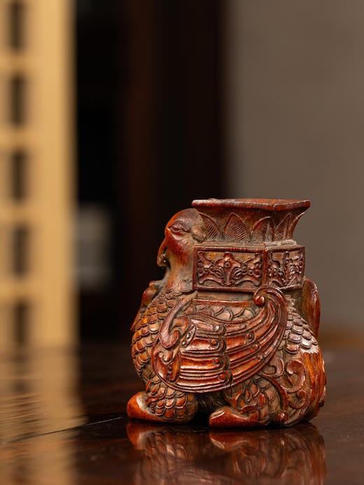 清	竹雕瑞兽负鼎摆件 商品图1