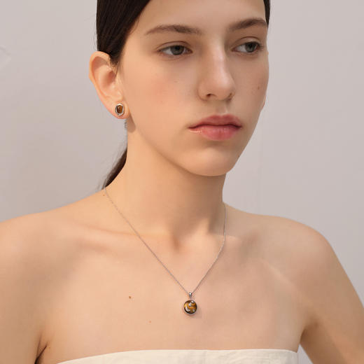 【微信专享款】ARSIS｜秘密花园系列 虎眼星月吊坠项链 商品图7