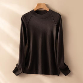 内搭外穿都好看！薄款羊毛衫女100纯羊毛时尚款半高领打底衫 Y02