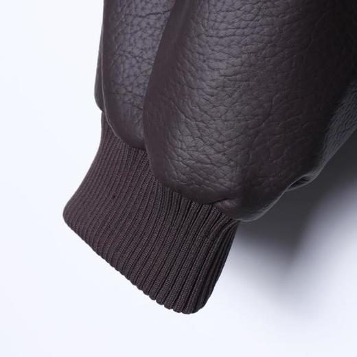 85060SDSA男士秋冬新款痞帅男装潮牌皮面字母连帽羽绒服高街风百搭外套 商品图4