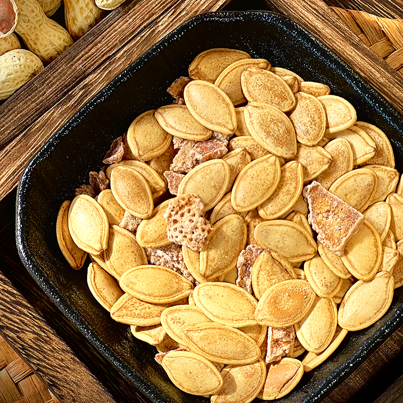 『新会陈皮南瓜籽』2025年新货，颗粒饱满，醇厚香脆，五香微咸，清新回味，坚果香与陈皮香交融