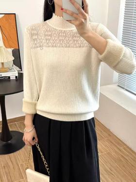 【GZ】无忧购 冬季加绒时尚温柔妈妈装针织打底衫3362#（截单后3-5天发货）